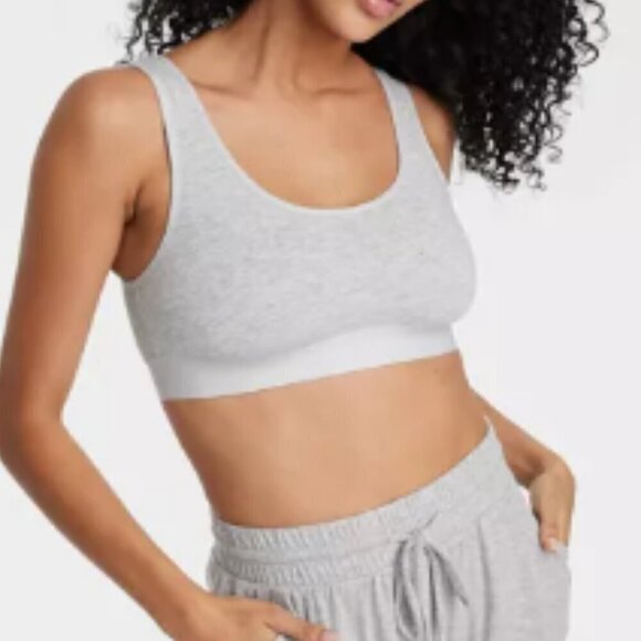 NWT Women's Cotton Stretch Unlined Scoop Bralette - Auden - Picture 3 of 3